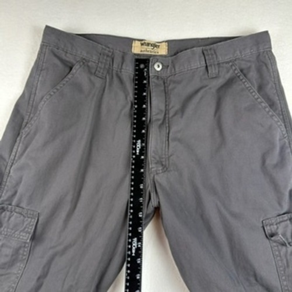 Wrangler Cargo Pants Mens 36x32 Gray Fleece Lined Outdoor Workwear Gorpcore - Picture 8 of 11